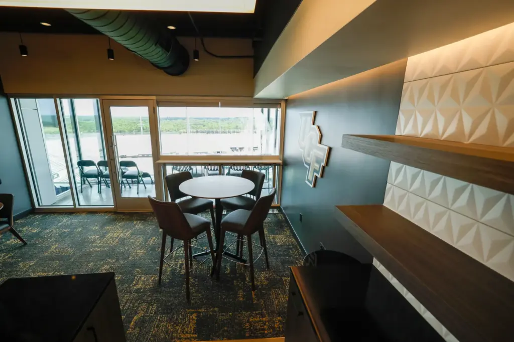 The visiting coach luxury suite at the Roth Tower at...