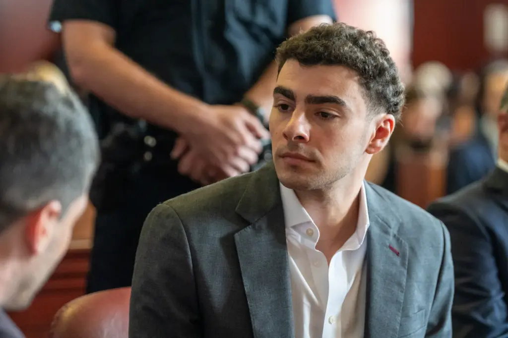 Luigi Mangione appears for a pre-trial hearing at Manhattan Criminal Court.