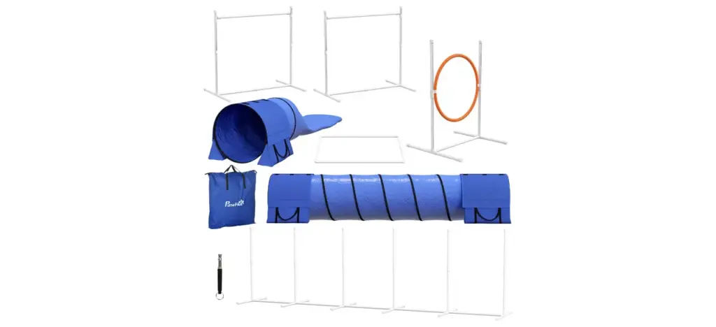 PawHut 7-Piece Dog Agility Training Equipment Set