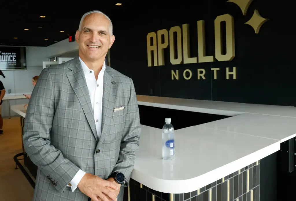 UCF Vice President and Director of Athletics Terry Mohajir stands...