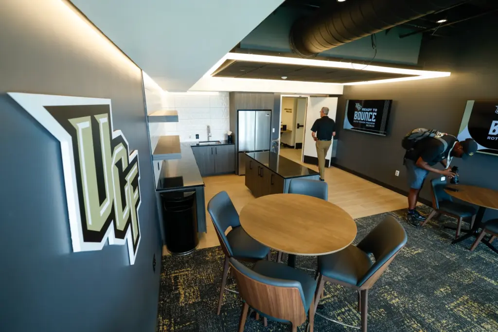 The visiting coach luxury suite at the Roth Tower at...