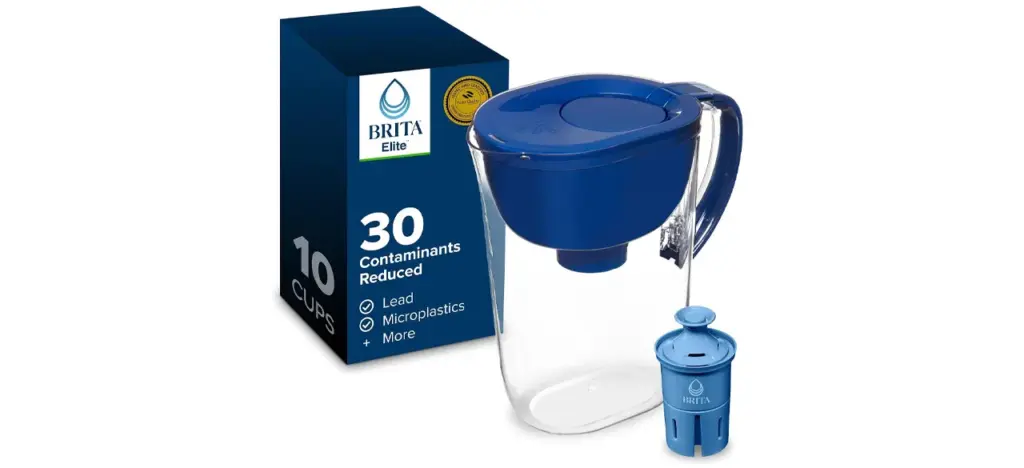 Brita Large 10-Cup Water Filter Pitcher with 1 Brita Elite Filter