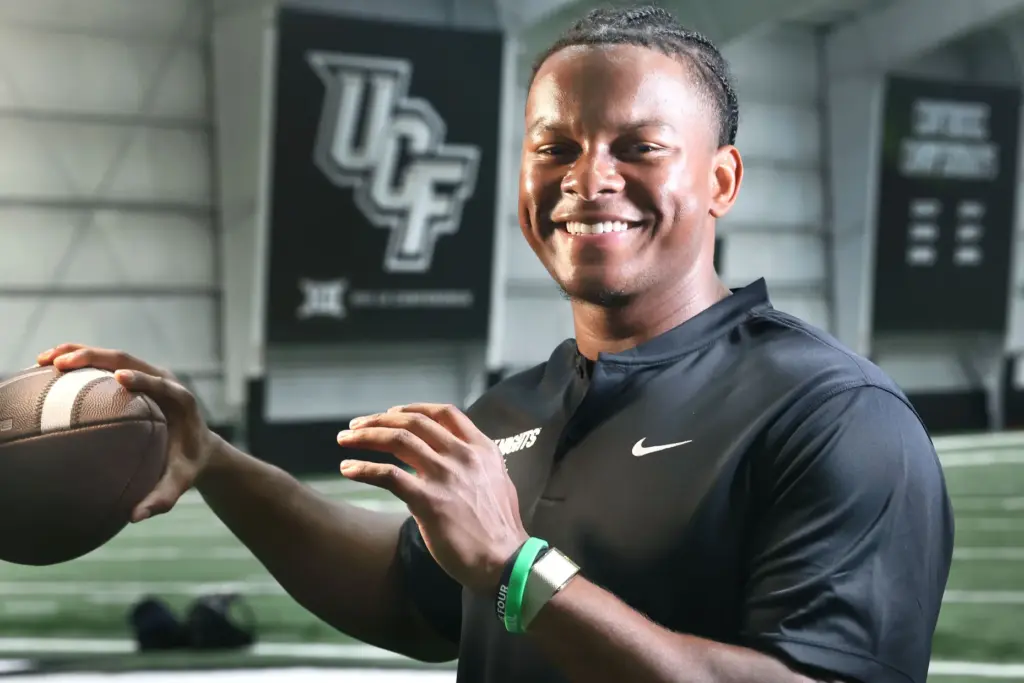 UCF quarterback Alonza Barnett III is pictured during UCF Football...