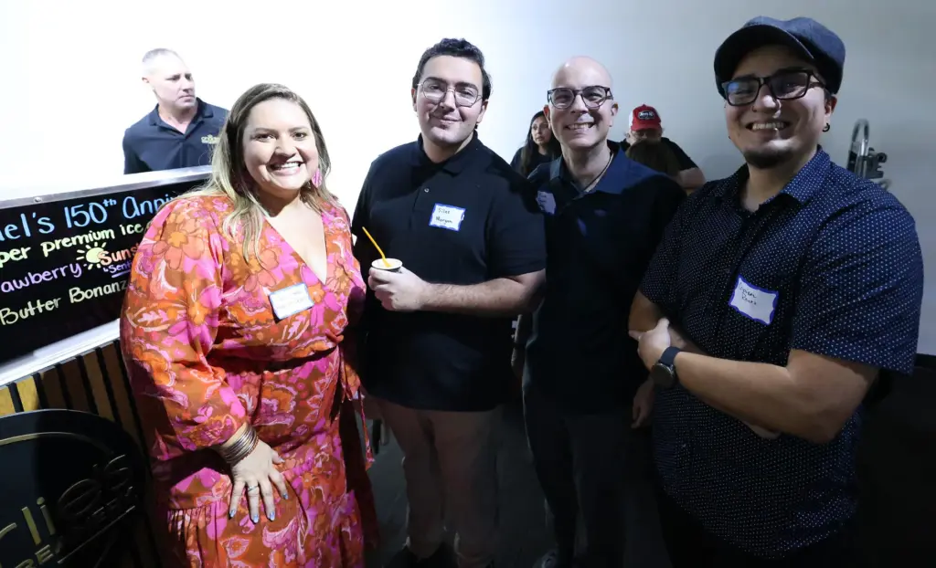 Former and current Orlando Sentinel journalists and employees are pictured...