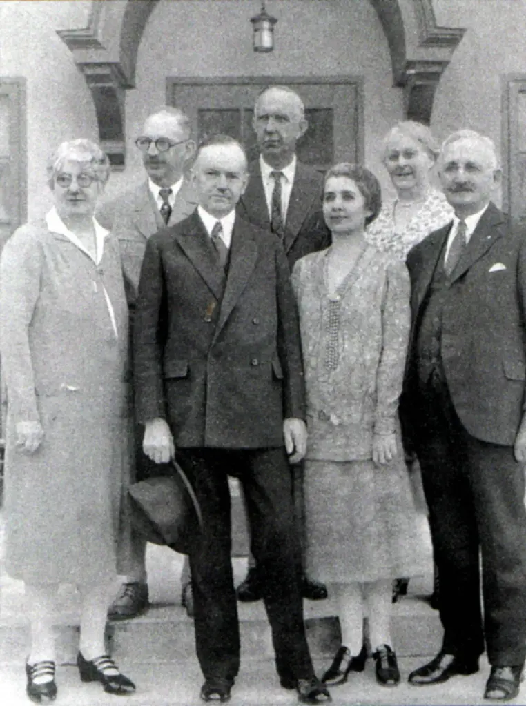 Former President Calvin Coolidge and his wife, Grace, visited Mount...