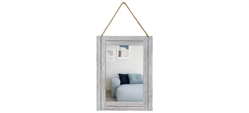 EMAISON Rustic Wood Framed Wall Mirror
