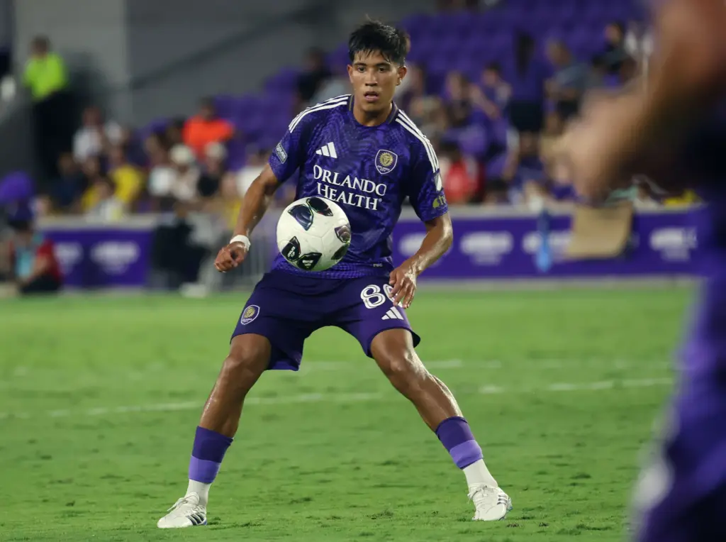 Orlando player Ignacio Gomez controls the ball during the Club...