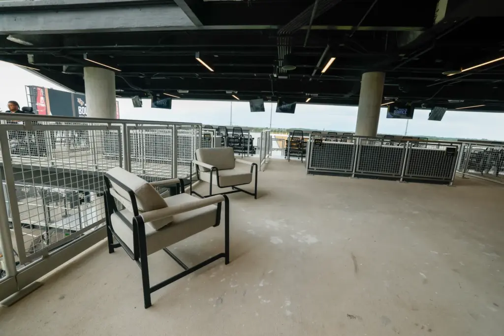 Outdoor vistas from a Sky Suite at the Roth Tower...