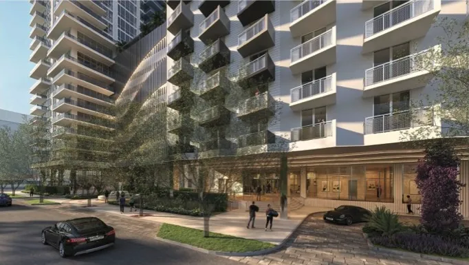 Rendering of a proposed Live Local project on the site...