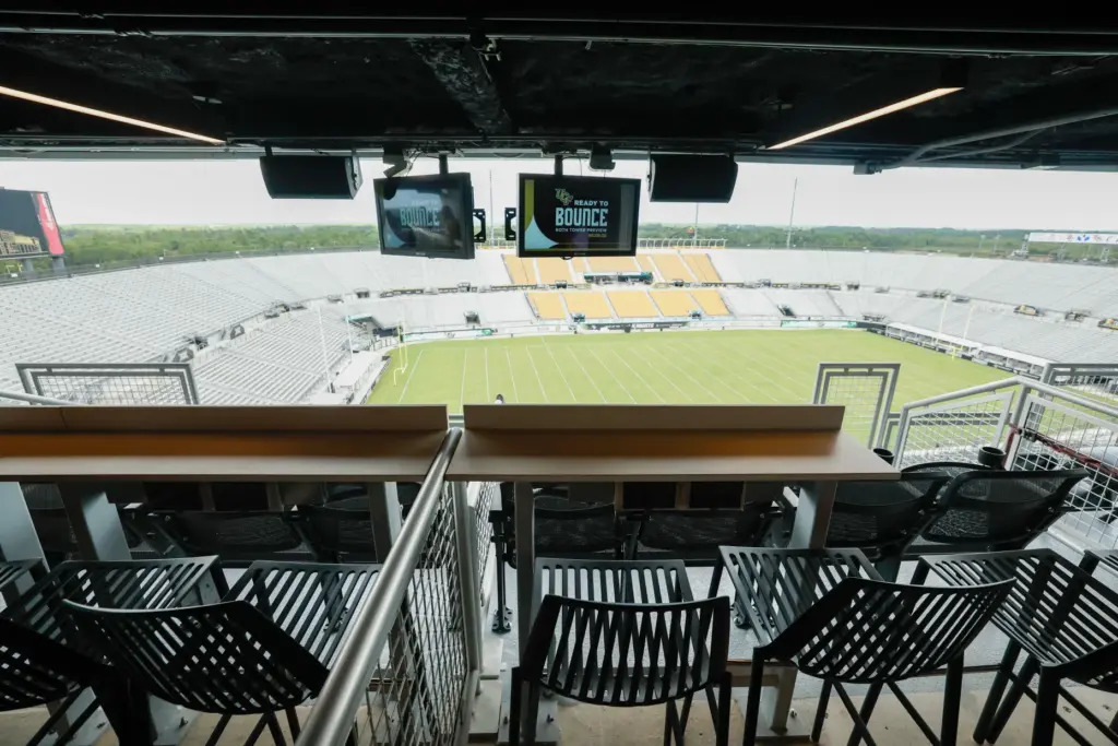 The outdoor view from the Apollo North Sky Suite at...