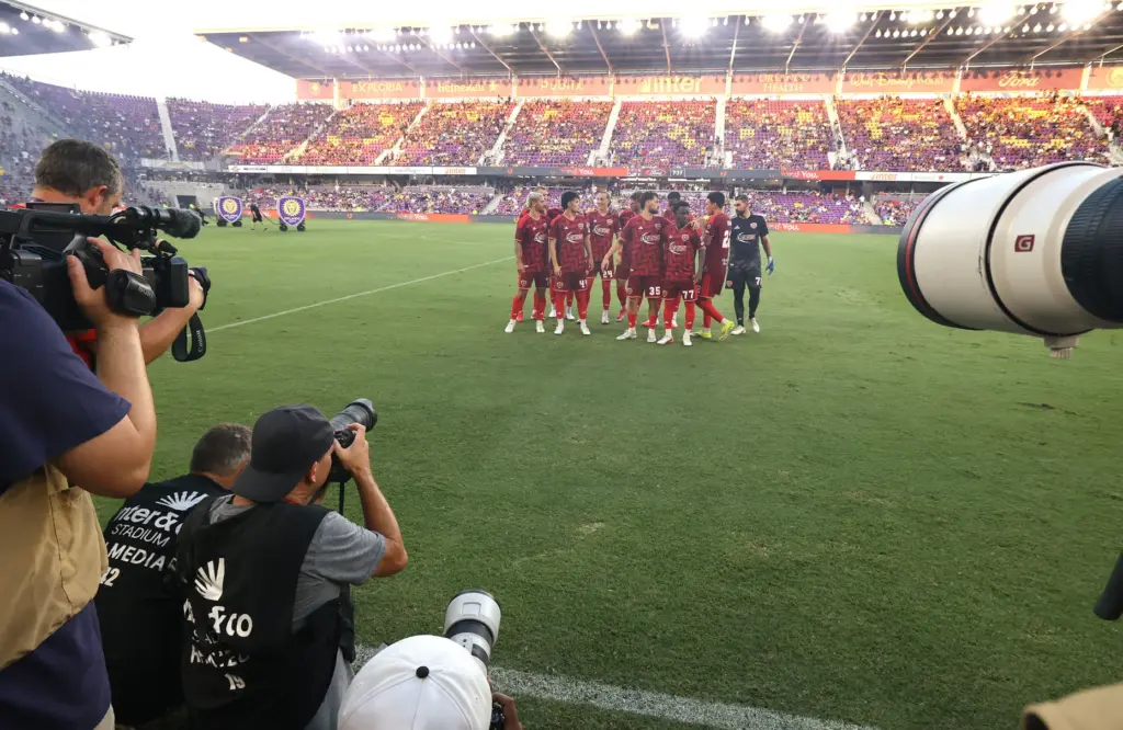 Orlando players are photographed before the FC Cincinnati at Orlando...