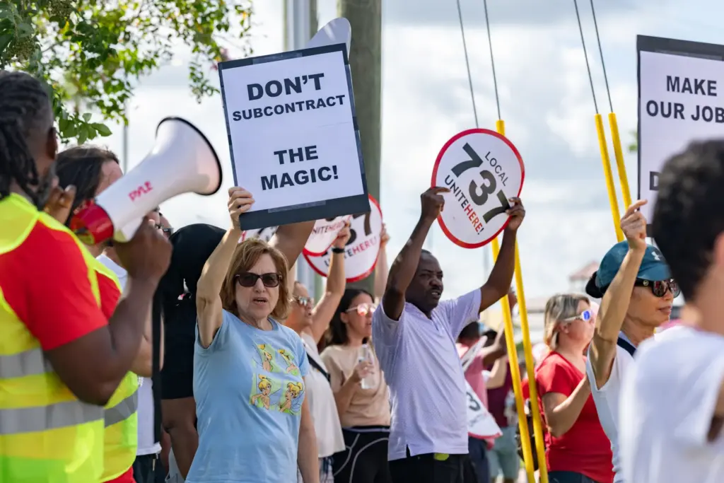 Hundreds of Local 737 Union members and allies, including Patina...