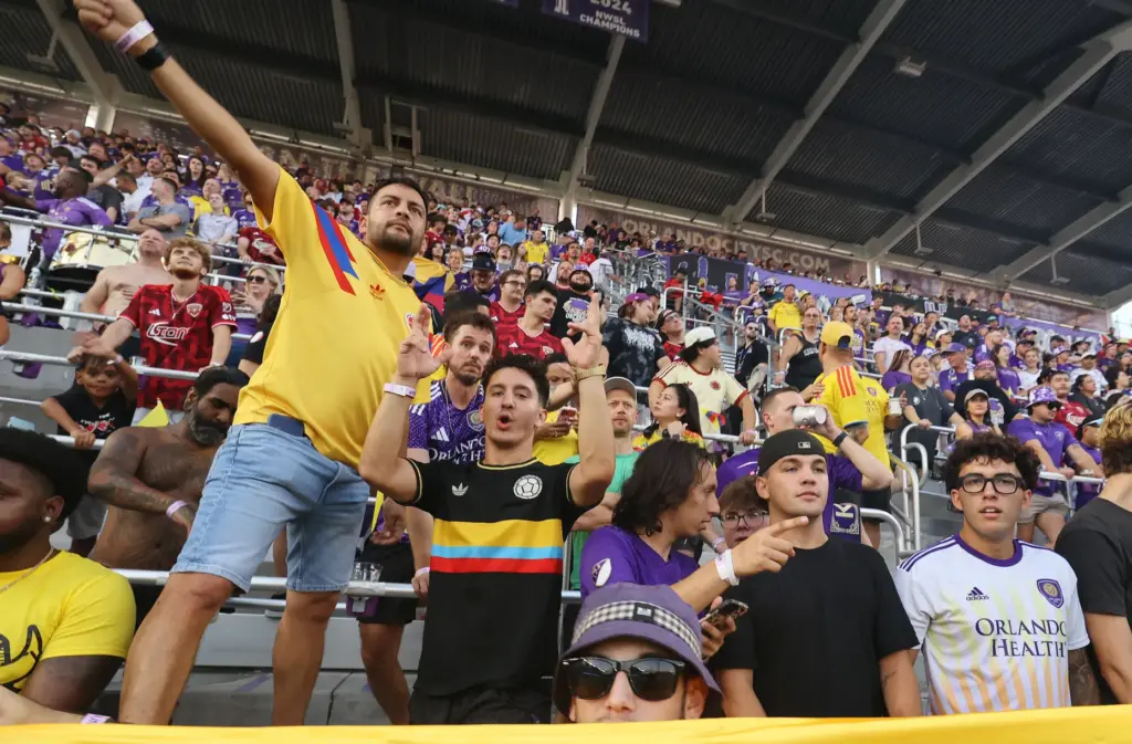 Orlando fans cheer during the FC Cincinnati at Orlando City...