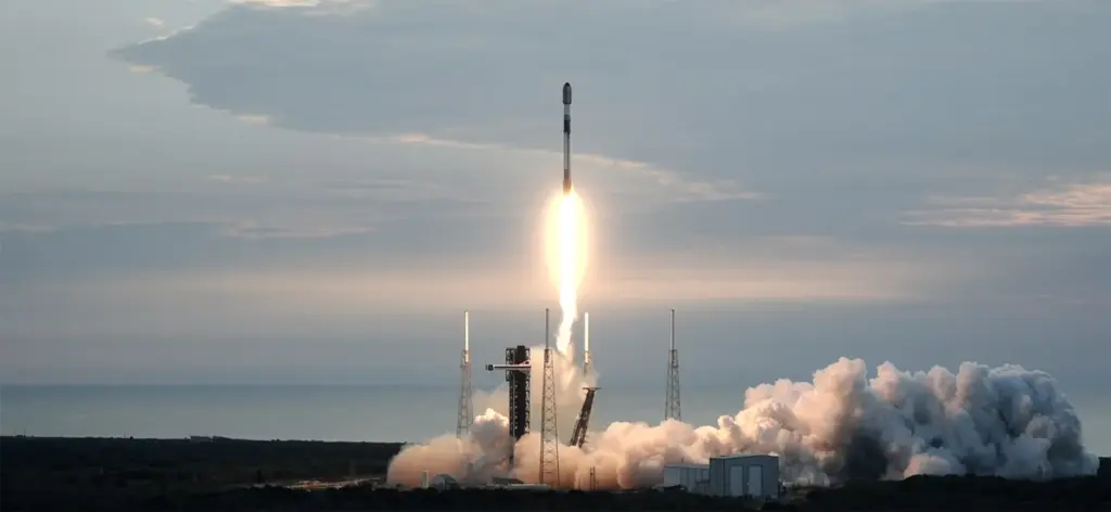 A SpaceX Falcon 9 launches on the Starfall Demo mission...