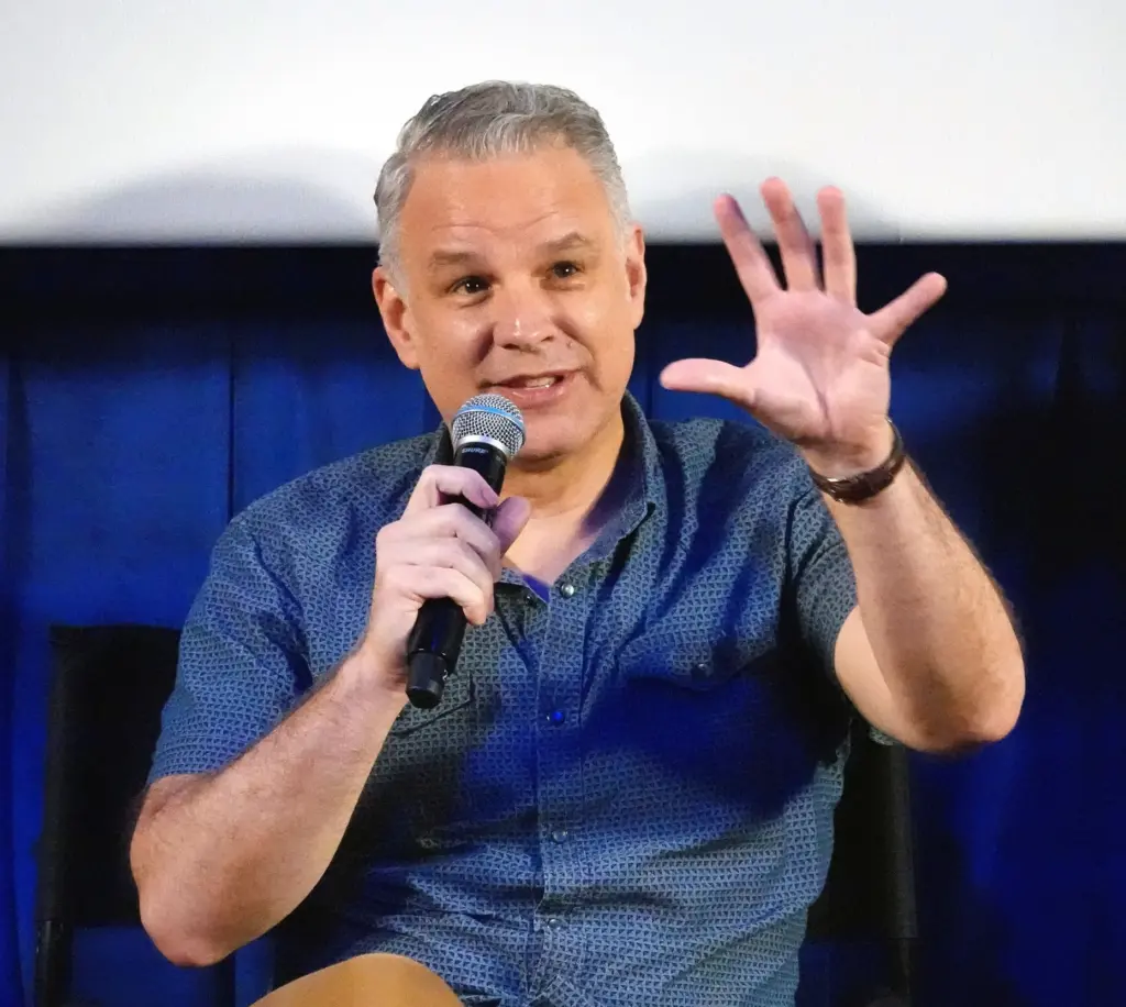 Legendary Disney animator Dan Abraham answers a question during a...