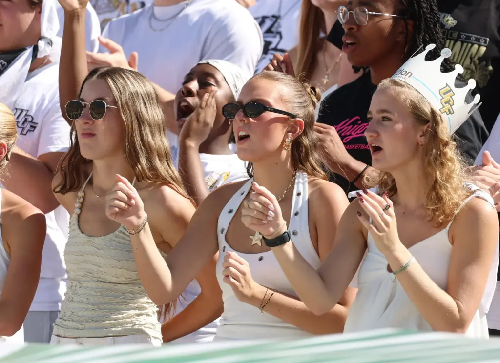 UCF fans cheer during the TCU at UCF football game...