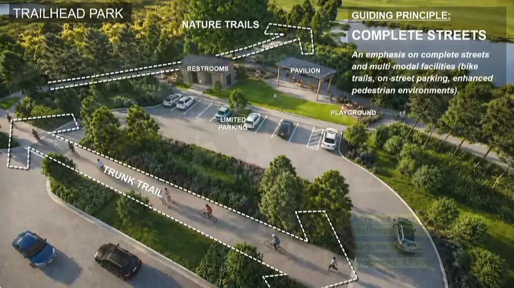 The conceptual plan calls for multiple trailheads to serve the...