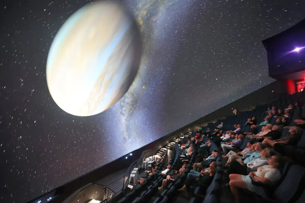 A dazzling projection show is shown during the Orlando Sentinel...