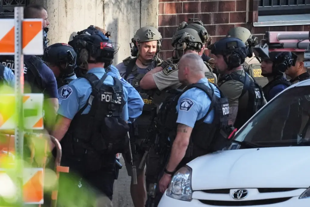 Law enforcement respond to a shooting Wednesday, Sept. 2, 2026,...
