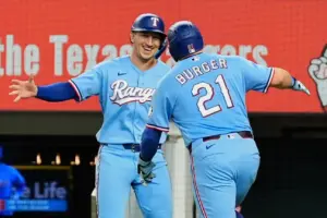 Jake Burger homers twice as Rangers beat Rays 8-6 to split 4-game series
