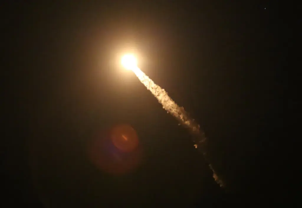 A SpaceX Falcon 9 on the Crew-12 mission launches from...