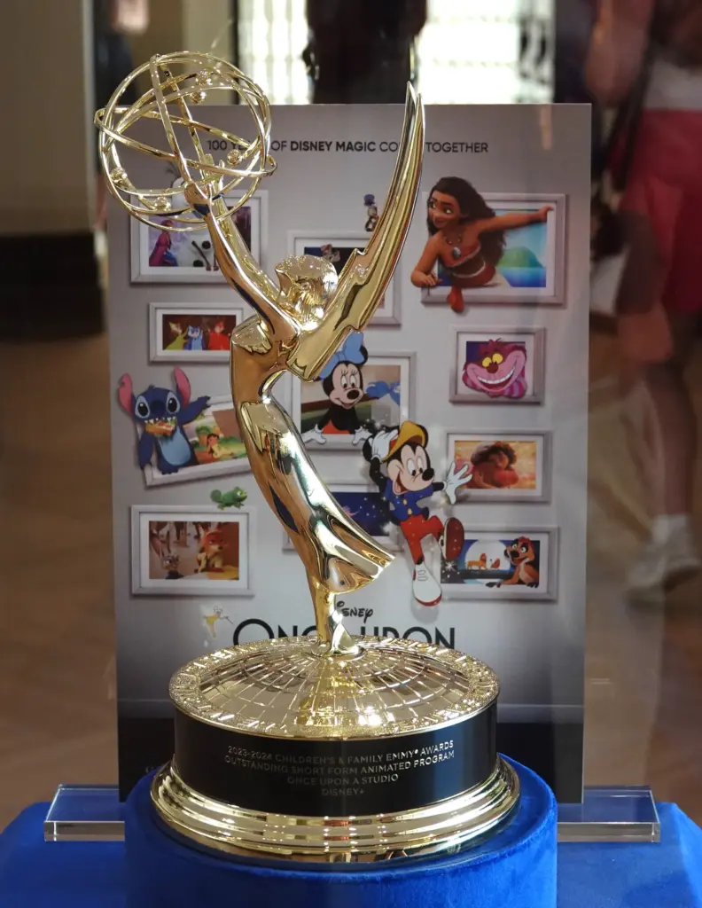 An Emmy on display during a preview of The Magic...