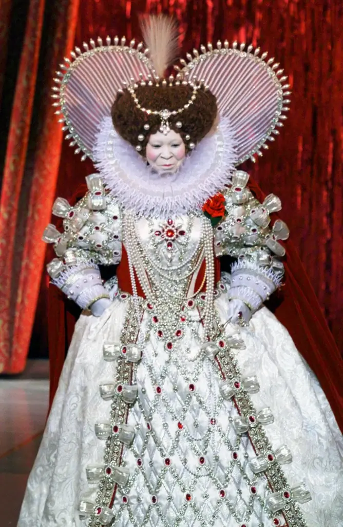 FILE – Host Whoopi Goldberg appears as Queen Elizabeth, in...