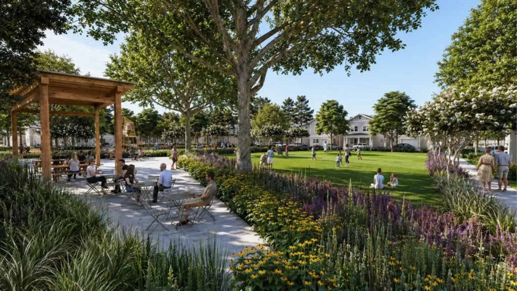 Plans for the Panther Run master-planned community in Wellness Way...