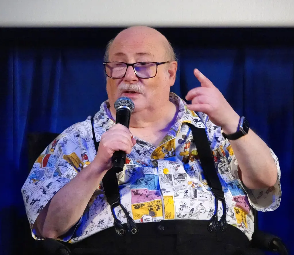 Legendary Disney animator Eric Goldberg answers a question during a...