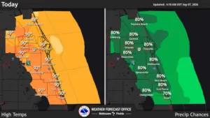 Central Florida Labor Day likely to be a wet one, NWS says