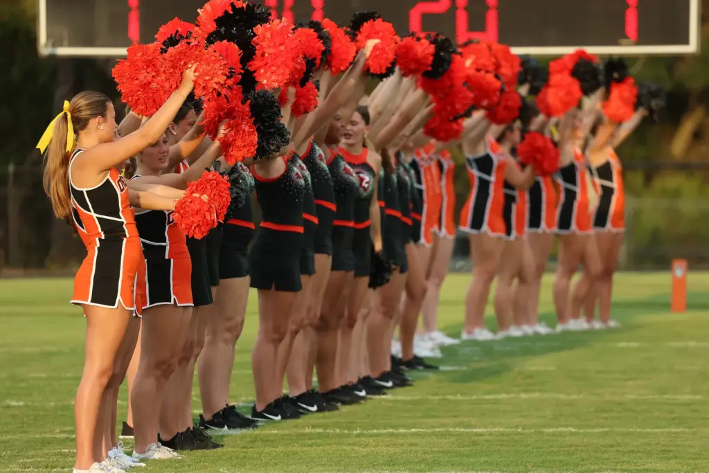 Oviedo cheerleaders cheer before the Oviedo High at Hagerty High...