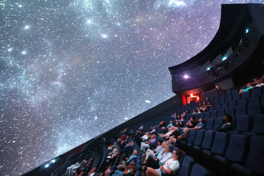A dazzling projection show is shown during the Orlando Sentinel...