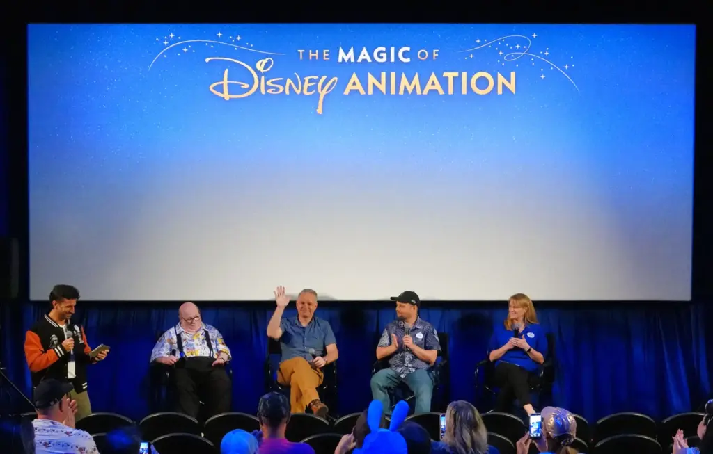 Disney Animation panelists answer questions at a preview of The...