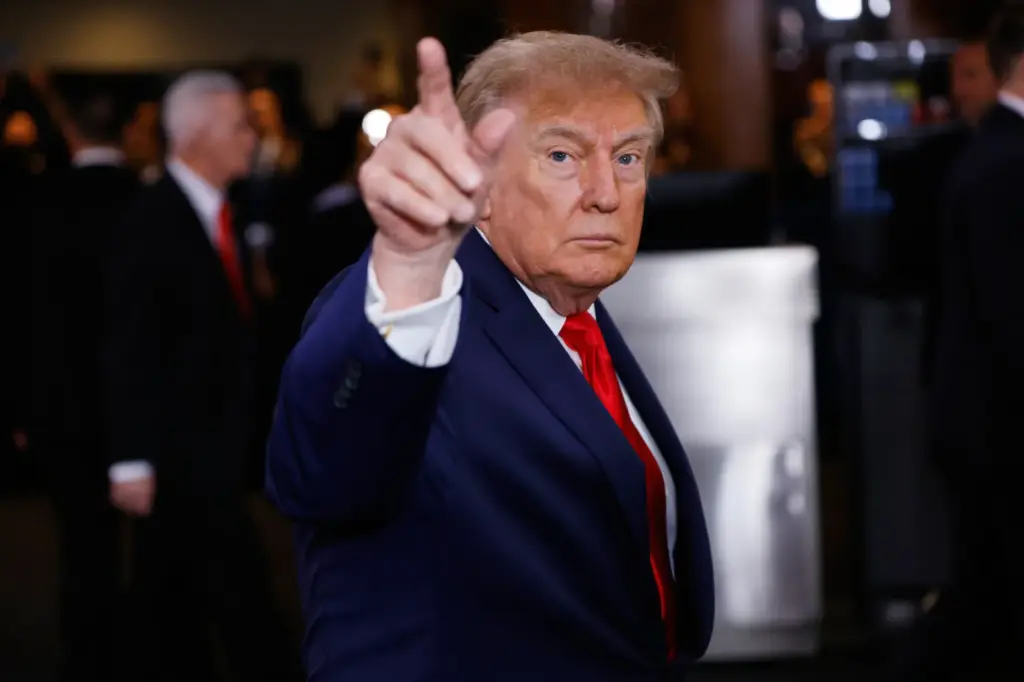 President Donald Trump arrives for the 81st session of the United Nations General Assembly.