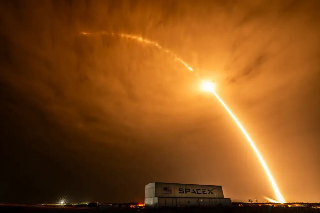 A SpaceX Falcon 9 launches on a Starlink mission early...