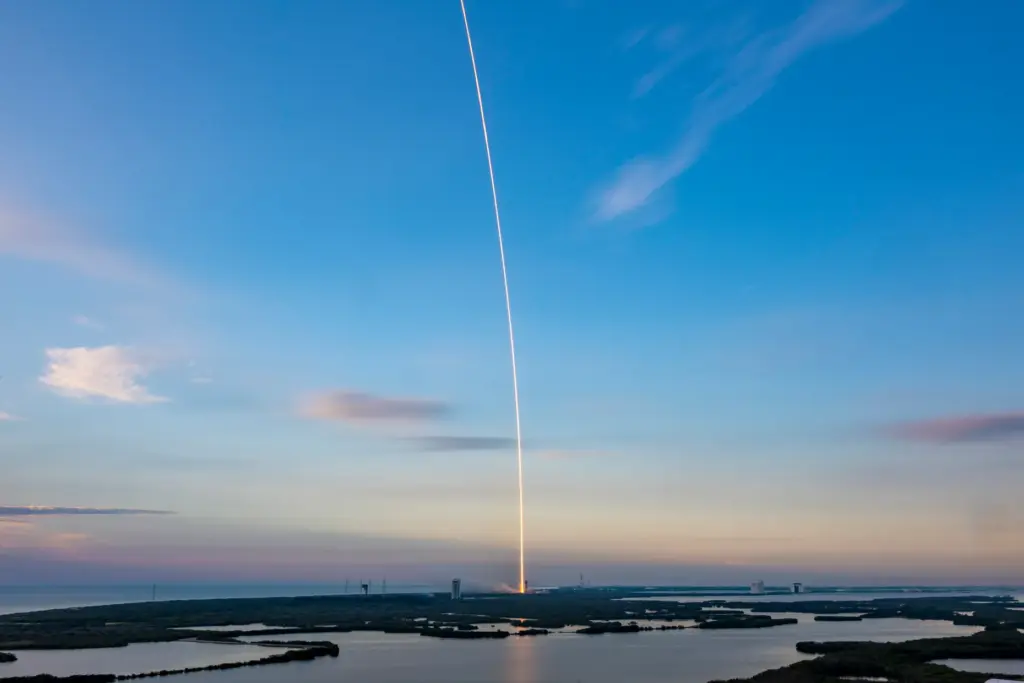 A SpaceX Falcon 9 launches on the Starfall Demo mission...