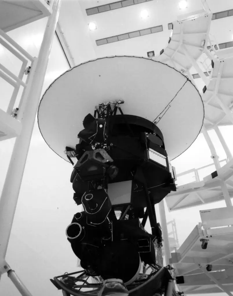 The Voyager 1 spacecraft was re-encapsulated within its payload in...