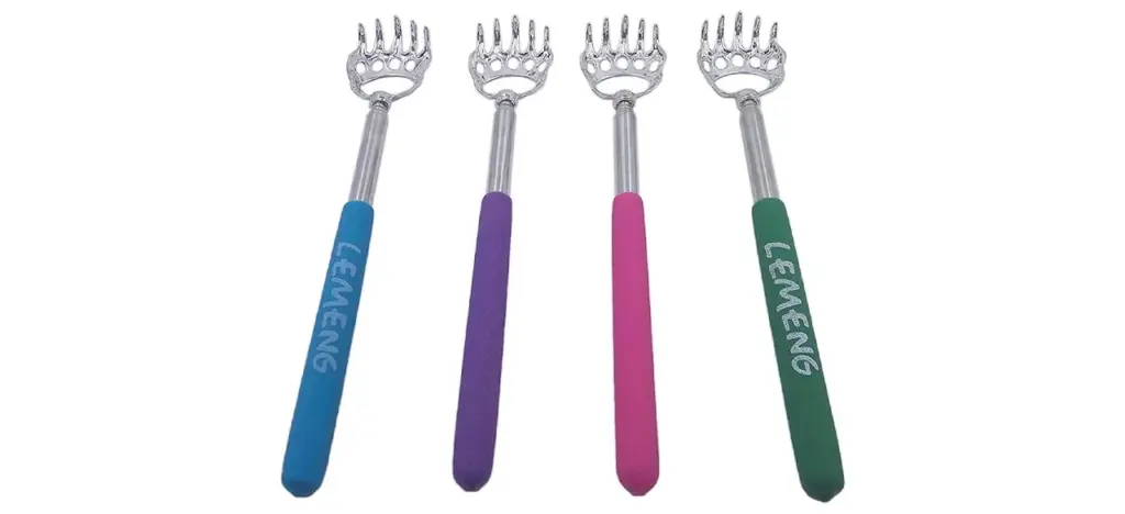 Cerrxian LEMENG Portable Extendable Telescopic Bear Claws Metal Back Scratchers