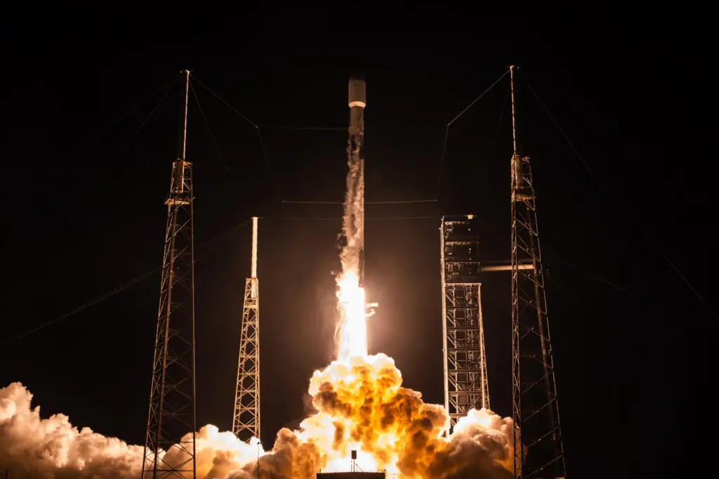 A SpaceX Falcon 9 rocket on a Starlink mission launches...