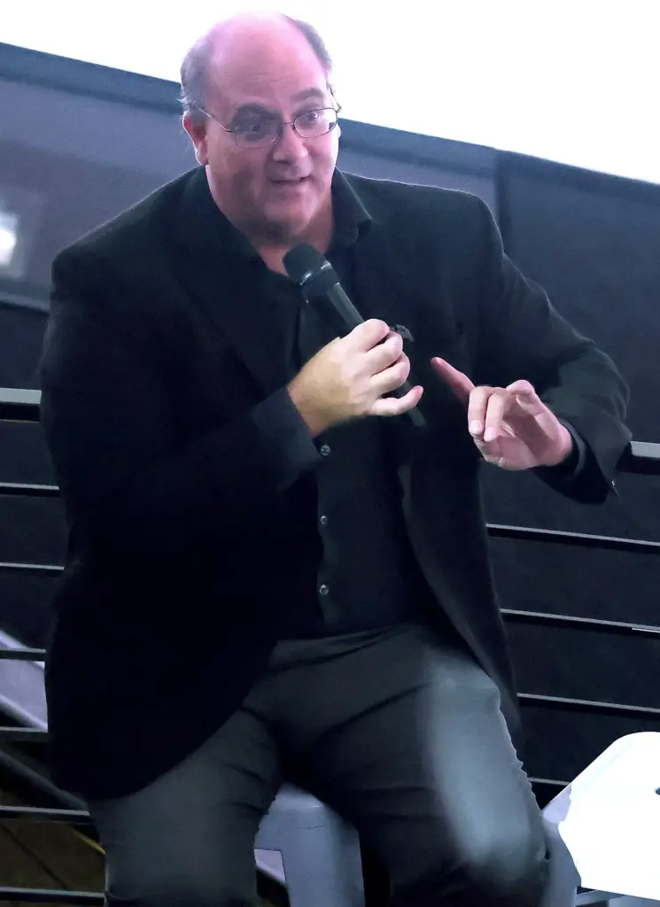 Orlando Sentinel space editor Richard Tribou speaks during the Orlando...