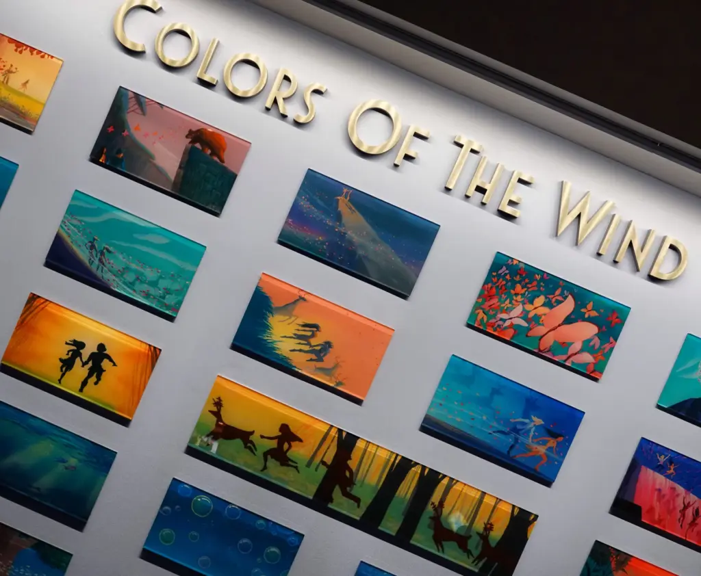 A âcolor scriptâ for the film Pocahontas on display during...
