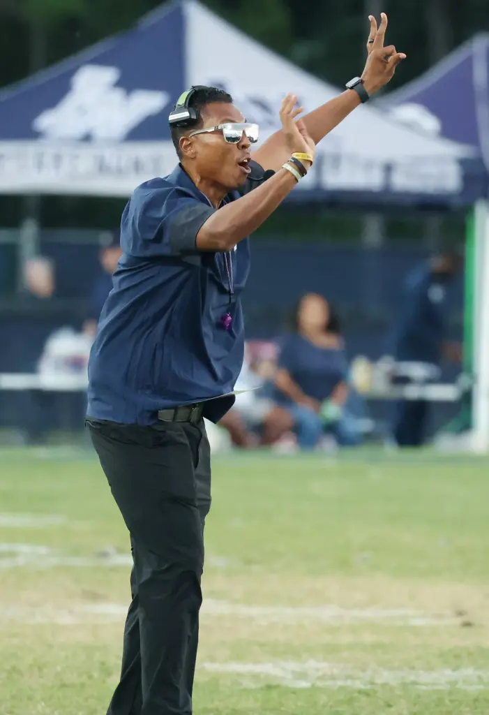 Lake Nona head coach David Aubrey coaches during the St....