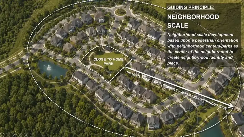 All residences in Panther Run will be within a half-mile...