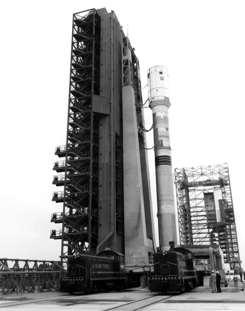 The Titan/Centaur-6 launch vehicle was moved to Launch Complex 41...
