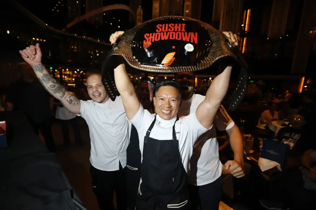 Chef Chau Trinh of Sushi Pop holds the Sushi Showdown...
