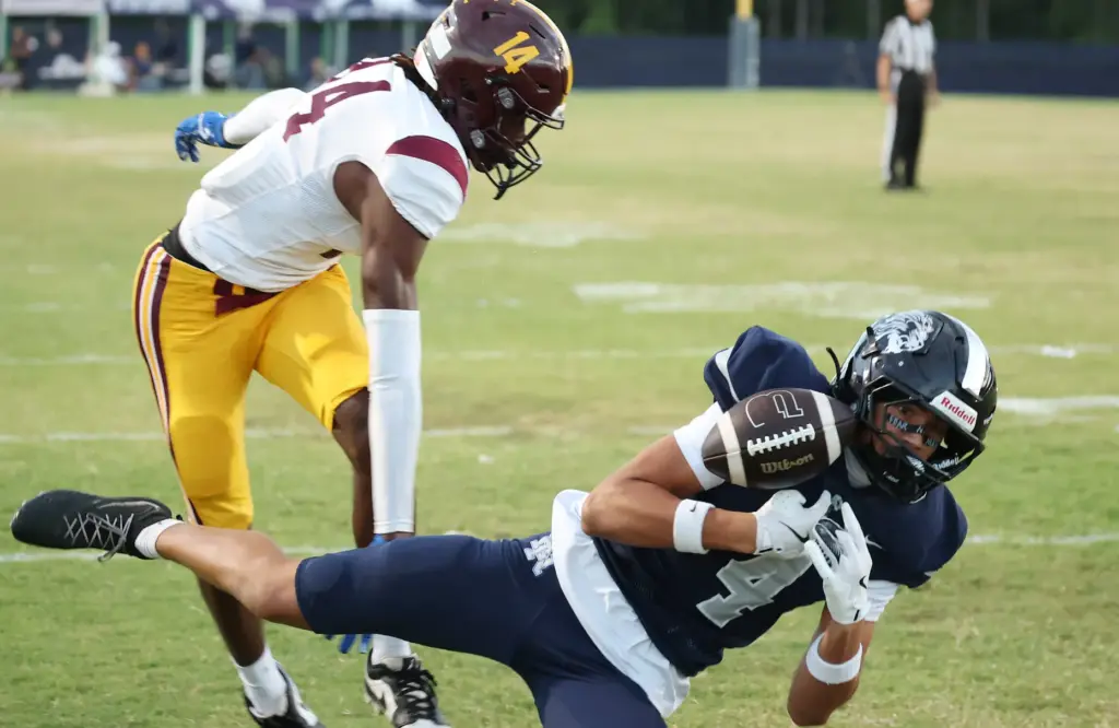 Lake Nona player Taebor Williams (4) can't quite catch a...