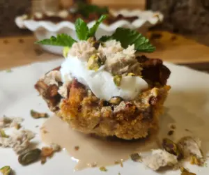 Honey cake bread-and-butter pudding is ultimate Rosh Hashanah riff