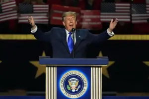 Trump defends Iran war, slams Democrats and promises cash at Republicans’ midterm convention