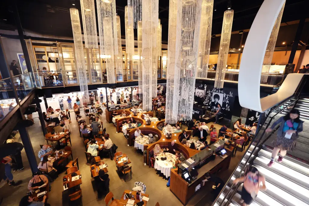 Guests are pictured during the Sushi Showdown at Morimoto Asia...