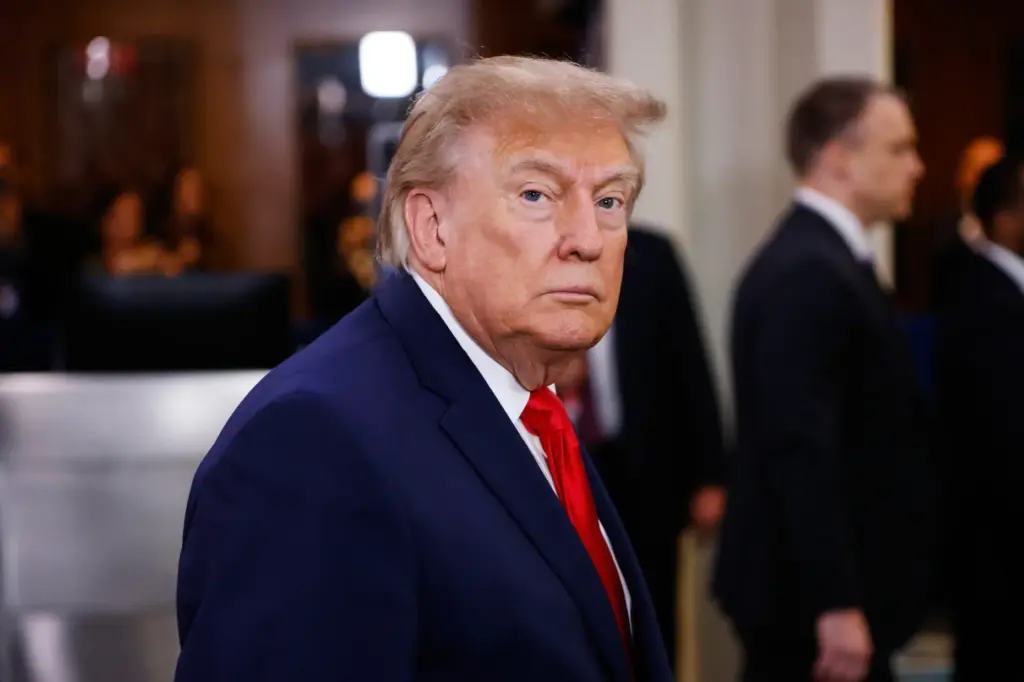 President Donald Trump arrives for the 81st session of the United Nations General Assembly.